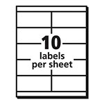 Avery Copier Mailing Labels, Copiers, 2 x 4.25, White, 10/Sheet, 100 Sheets/Box view 3