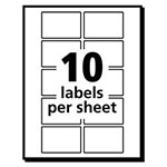 Avery Removable Multi-Use Labels, Inkjet/Laser Printers, 1 x 1.5, White, 10/Sheet, 50 Sheets/Pack view 4