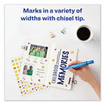Avery MARKS A LOT Regular Desk-Style Permanent Marker, Broad Chisel Tip, Blue, Dozen view 3