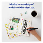 Avery MARKS A LOT Regular Desk-Style Permanent Marker, Broad Chisel Tip, Black, Dozen view 1