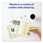Avery MARKS A LOT Large Desk-Style Permanent Marker, Broad Chisel Tip, Yellow, Dozen view 5