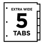 Avery Insertable Big Tab Dividers, 5-Tab, 11 1/8 x 9 1/4 view 4