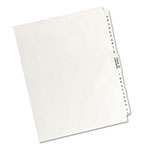 Avery Preprinted Legal Exhibit Side Tab Index Dividers, Avery Style, 27-Tab, A to Z, 11 x 8.5, White, 1 Set view 1