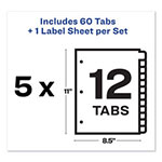 Avery Print and Apply Index Maker Clear Label Dividers, 12 Color Tabs, Letter, 5 Sets view 4