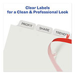 Avery Print and Apply Index Maker Clear Label Dividers, 8 White Tabs, Letter view 1