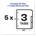 Avery Print and Apply Index Maker Clear Label Dividers, 3 White Tabs, Letter, 5 Sets view 3