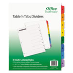 Avery Table 'n Tabs Dividers, 8-Tab, 1 to 8, 11 x 8.5, White, 1 Set orginal image