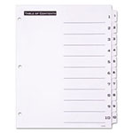 Avery Table 'n Tabs Dividers, 10-Tab, 1 to 10, 11 x 8.5, White, 1 Set view 1