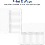 Avery A-Z Black & White Table of Contents Dividers, 26 x Divider(s), Table of Contents, A-Z, 26 Tab(s)/Set view 2