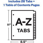 Avery A-Z Black & White Table of Contents Dividers, 26 x Divider(s), Table of Contents, A-Z, 26 Tab(s)/Set view 3
