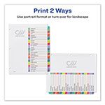 Avery Customizable TOC Ready Index Multicolor Dividers, A-Z, Letter view 5