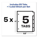 Avery Print and Apply Index Maker Clear Label Dividers, 5 Color Tabs, Letter, 5 Sets view 4