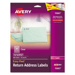 Avery Matte Clear Easy Peel Mailing Labels w/ Sure Feed Technology, Laser Printers, 0.5 x 1.75, Clear, 80/Sheet, 10 Sheets/Pack orginal image