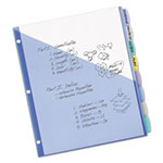 Avery Write and Erase Durable Plastic Dividers with Pocket, 3-Hold Punched, 8-Tab, 11.13 x 9.25, Assorted, 1 Set view 1