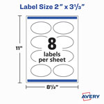 Avery Printable Blank Oval Labels, White, Pack Of 200 Labels - 2