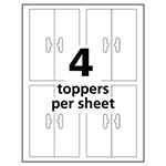Avery Sure Feed Printable Toppers with Bags, 1 3/4 x 5, White, 40/Pack view 2