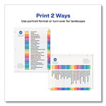 Avery Customizable Table of Contents Ready Index Multicolor Dividers, 26-Tab, A to Z, 11 x 8.5, 6 Sets view 1