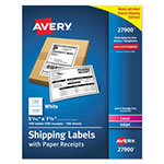 Avery Shipping Labels with Paper Receipt Bulk Pack, Inkjet/Laser Printers, 5.06 x 7.63, White, 100/Box view 1