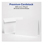 Avery Textured Half-Fold Greeting Cards, Inkjet, 5 1/2 x 8.5, Wht, 30/Bx w/Envelopes view 5