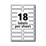Avery No-Iron Fabric Labels, 0.5 x 1.75, White, 18/Sheet, 3 Sheets/Pack view 2