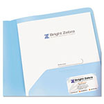 Avery Plastic Two-Pocket Folder, 20-Sheet Capacity, Translucent Blue view 2