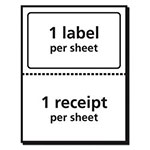 Avery Shipping Labels with Paper Receipt and TrueBlock Technology, Inkjet/Laser Printers, 5.06 x 7.63, White, 50/Pack view 3