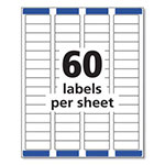 Avery Easy Peel White Address Labels w/ Sure Feed Technology, Laser Printers, 0.66 x 1.75, White, 60/Sheet, 100 Sheets/Pack view 2