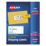 Avery Shipping Labels w/ TrueBlock Technology, Laser Printers, 2 x 4, White, 10/Sheet, 100 Sheets/Box orginal image