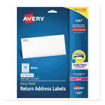 Avery Easy Peel White Address Labels w/ Sure Feed Technology, Laser Printers, 0.5 x 1.75, White, 80/Sheet, 25 Sheets/Pack orginal image