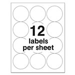 Avery Permanent Laser Print-to-the-Edge ID Labels w/SureFeed, 2 1/2