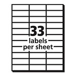 Avery Copier Mailing Labels, Copiers, 1 x 2.81, White, 33/Sheet, 250 Sheets/Box view 3