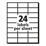 Avery Copier Mailing Labels, Copiers, 1.38 x 2.81, White, 24/Sheet, 100 Sheets/Box view 3