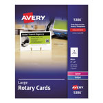 Avery Large Rotary Cards, Laser/Inkjet, 3 x 5, 3 Cards/Sheet, 150 Cards/Box orginal image