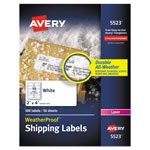 Avery Waterproof Shipping Labels with TrueBlock and Sure Feed, Laser Printers, 2 x 4, White, 10/Sheet, 50 Sheets/Pack orginal image