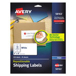 Avery Repositionable Address Labels w/Sure Feed, Inkjet/Laser, 2 x 4, White, 250/Box orginal image