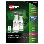 Avery UltraDuty GHS Chemical Waterproof and UV Resistant Labels, 3.5 x 5, White, 4/Sheet, 50 Sheets/Box orginal image