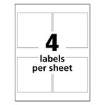 Avery UltraDuty GHS Chemical Waterproof and UV Resistant Labels, 4 x 4, White, 4/Sheet, 50 Sheets/Box view 5