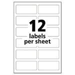 Avery Durable Permanent Multi-Surface ID Labels, Inkjet/Laser Printers, 0.75 x 1.75, White, 12/Sheet, 10 Sheets/Pack view 1