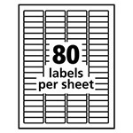 Avery Removable Multi-Use Labels, Inkjet/Laser Printers, 0.5 x 1.75, White, 80/Sheet, 25 Sheets/Pack view 4