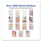 Avery Planner Sticker Variety Pack for Moms, Budget, Family, Fitness, Holiday, Work, Assorted Colors, 1,820/Pack view 1