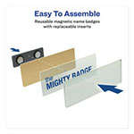 Avery The Mighty Badge Name Badge Holder Kit, Horizontal, 3 x 1, Laser, Gold, 10 Holders/ 80 Inserts view 3