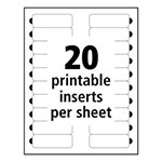 Avery The Mighty Badge Name Badge Inserts, 1 x 3, Clear, Laser, 20/Sheet, 5 Sheets/Pack view 2