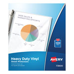 Avery Top-Load Vinyl Sheet Protectors, Heavy Gauge, Letter, Clear, 100/Box orginal image
