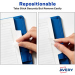 Avery Ultra Tabs Repositionable Margin Tabs - 24 Tab(s) - 6 Tab(s)/Set - Clear Film, White Paper Tab(s) - 4 view 2
