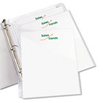 Avery Binder Pockets, 3-Hole Punched, 9 1/4 x 11, Clear, 5/Pack view 1
