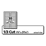 Avery Permanent TrueBlock File Folder Labels with Sure Feed Technology, 0.66 x 3.44, White, 30/Sheet, 60 Sheets/Box view 2
