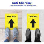 Avery Floor Decal This Way Print/Message, Yellow, Black view 1