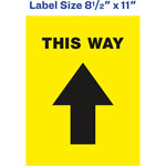 Avery Floor Decal This Way Print/Message, Yellow, Black view 3