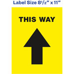 Avery Floor Decal This Way Print/Message, Yellow, Black view 5