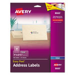 Avery Matte Clear Easy Peel Mailing Labels w/ Sure Feed Technology, Inkjet Printers, 1 x 2.63, Clear, 30/Sheet, 25 Sheets/Pack orginal image